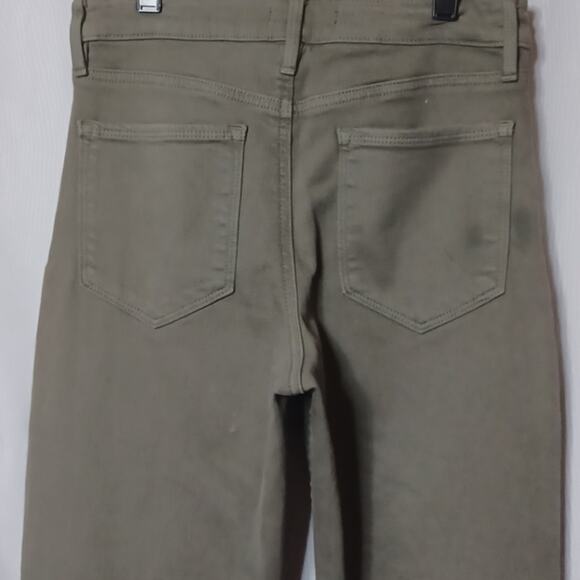 ATHLETA Women's Olive Green Flex Straight Leg Crop Jeans. Size 4 - Picture 12 of 16